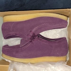 Purple suede Clark Wallabee